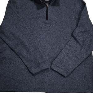 Haggar Cool 18 Pro Blue 1/4 Zip Pullover Men's Sweater